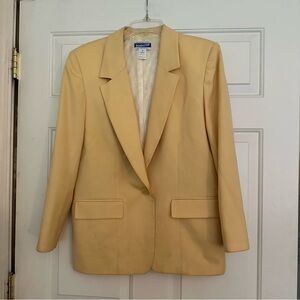 Pendleton Vintage Women’s Yellow Wool Suit Blazer Size 12-14